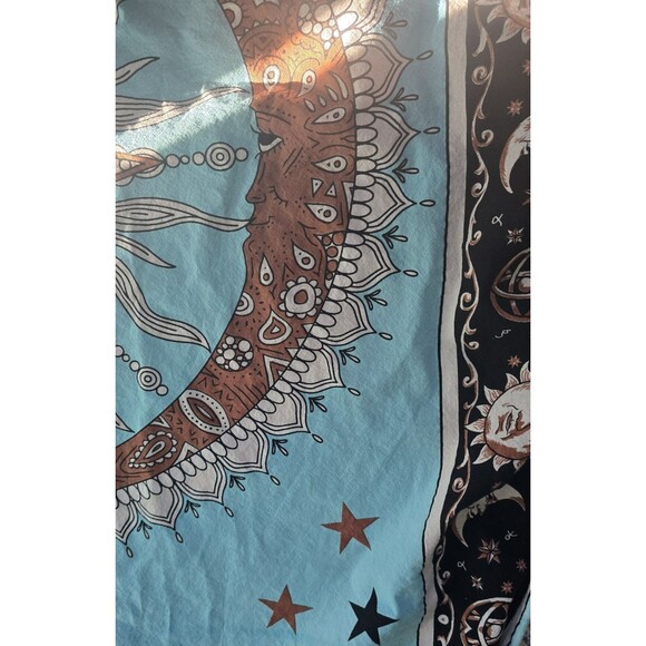 Earthbound Trading Co Celestial Sun Moon Tapestry Wall Hanging 86x79 India *read - Picture 7 of 9